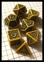 Dice : Dice - Dice Sets - Q Workshop Celtic 2 Yellow and Black - Ebay May 2012